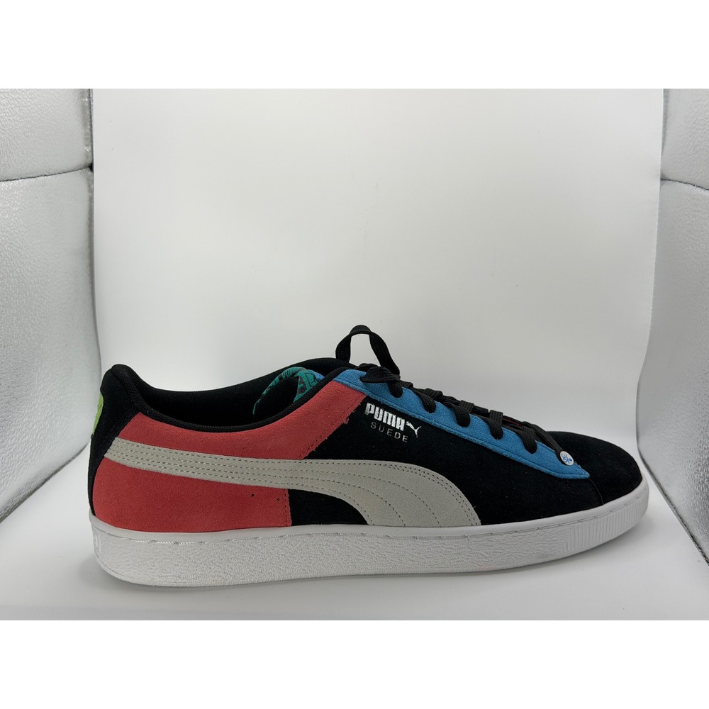 PUMA Suede Classix Fly Mens 13 Black Green Coral Blue Low Top Sneakers NWOB - Picture 5 of 5